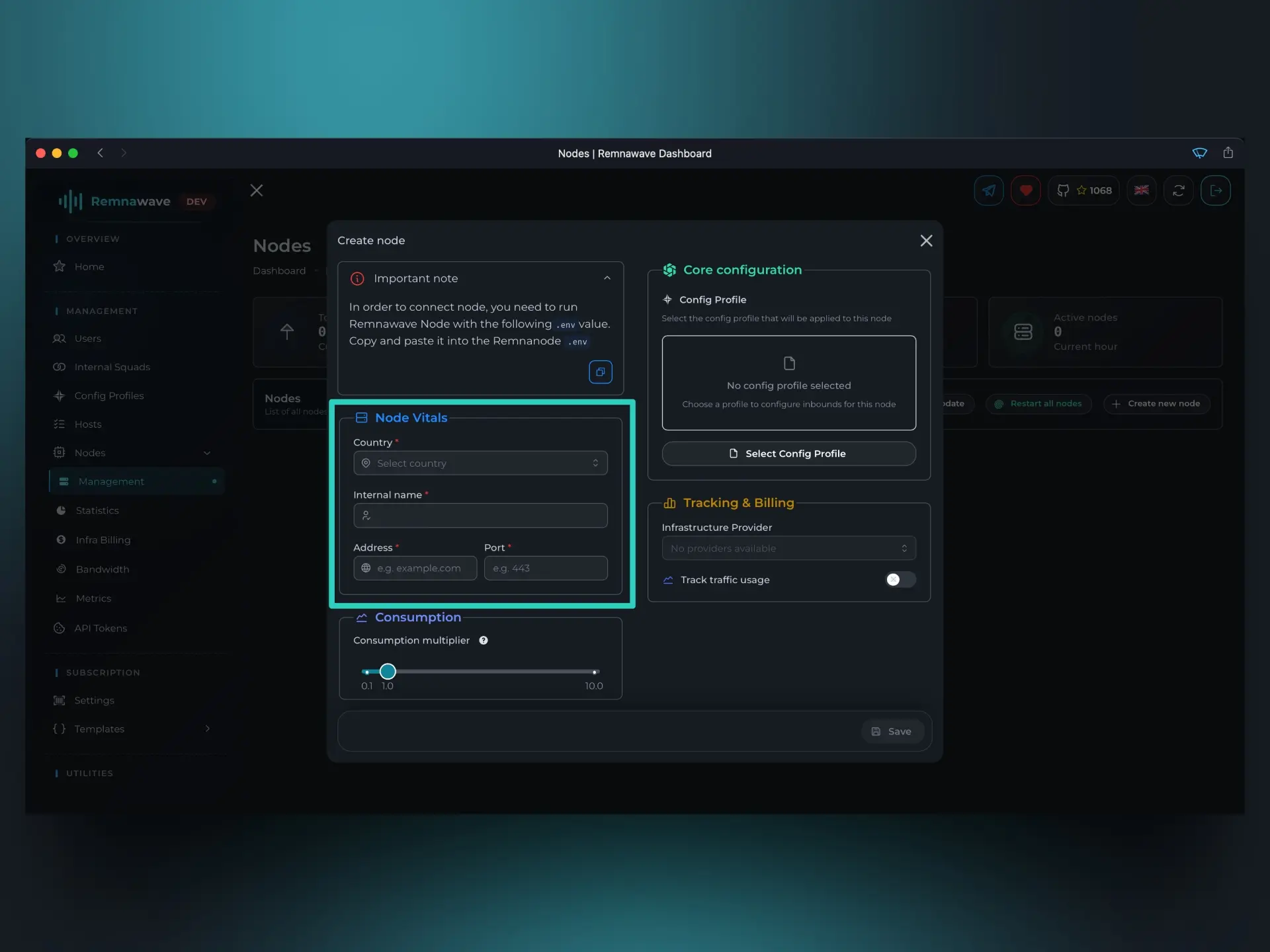 Node vitals